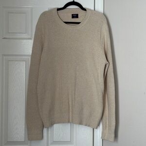 UNTUCKit Seaver Knit Sweater Men’s Pullover Oatmeal Beige Size Large Cotton